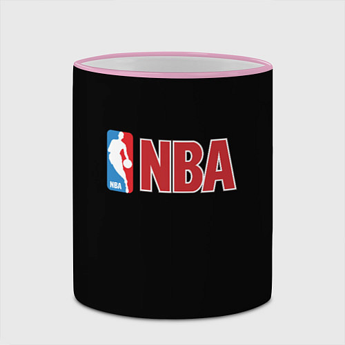 Кружка цветная NBA logo / 3D-Розовый кант – фото 2