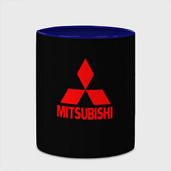 Кружка 3D Mitsubishi red logo, цвет: 3D-белый + синий — фото 2