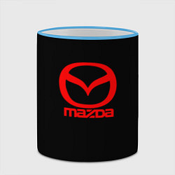 Кружка 3D Mazda red logo, цвет: 3D-небесно-голубой кант — фото 2