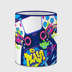 Кружка 3D Абстрактное граффити с приставкой, цвет: 3D-синий кант — фото 2