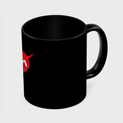 Кружка 3D Nasa logo red, цвет: 3D-белый + черный