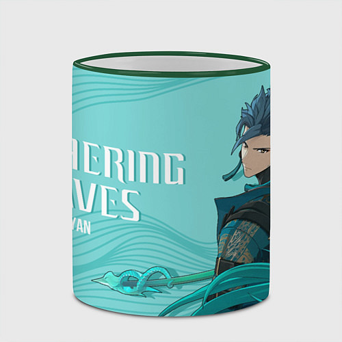 Кружка цветная Jiyan - Game Wuthering Waves / 3D-Зеленый кант – фото 2