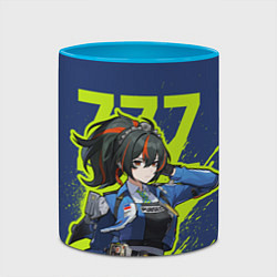 Кружка 3D Zhu Yuan - Zenless Zone Zero, цвет: 3D-белый + небесно-голубой — фото 2