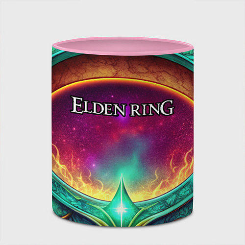 Кружка цветная Elden Ring кольцо и магия / 3D-Белый + розовый – фото 2