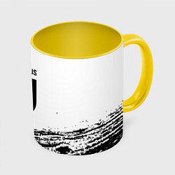 Кружка 3D Ювентус спорт краски, цвет: 3D-белый + желтый