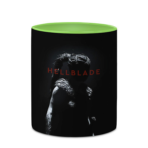 Кружка цветная Hellblade / 3D-Белый + светло-зеленый – фото 2