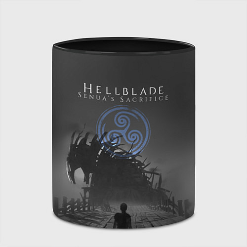 Кружка цветная Hellblade - Sign / 3D-Белый + черный – фото 2