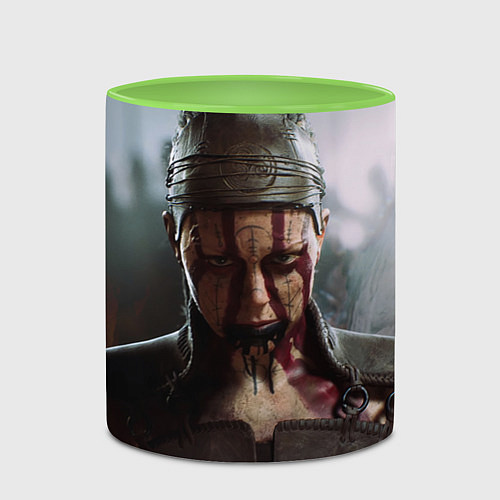 Кружка цветная Hellblade 2 - Senua / 3D-Белый + светло-зеленый – фото 2
