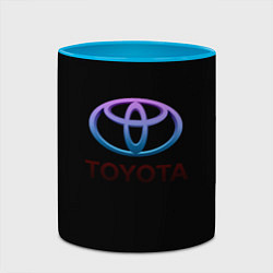 Кружка 3D Toyota neon steel, цвет: 3D-белый + небесно-голубой — фото 2