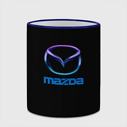 Кружка 3D Mazda neon logo, цвет: 3D-синий кант — фото 2