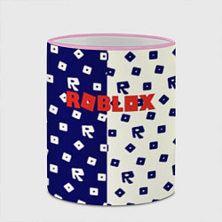 Кружка 3D Roblox pattern, цвет: 3D-розовый кант — фото 2