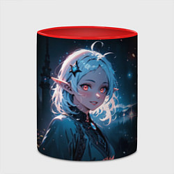 Кружка 3D Сильфи - лунный свет - Mushoku tensei, цвет: 3D-белый + красный — фото 2