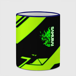 Кружка 3D Киберпанк кислотная геометрия, цвет: 3D-синий кант — фото 2