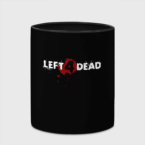 Кружка цветная Left 4 Dead logo / 3D-Белый + черный – фото 2