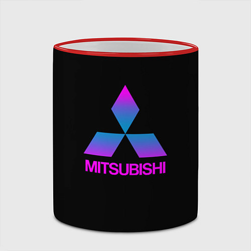 Кружка цветная Mitsubishi gradient / 3D-Красный кант – фото 2