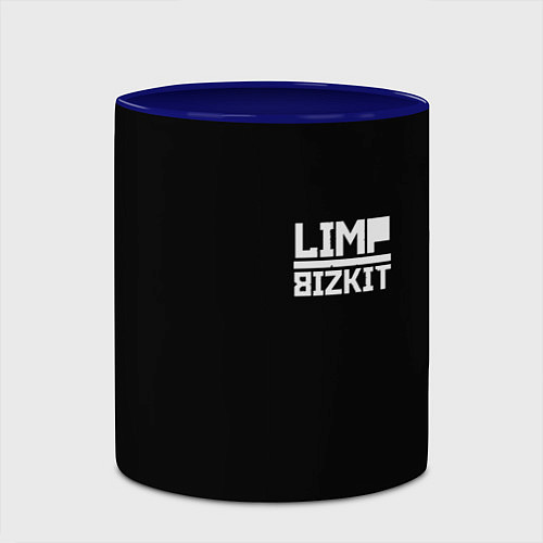 Кружка цветная Lim Bizkit logo / 3D-Белый + синий – фото 2
