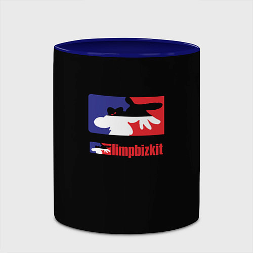 Кружка цветная Limp Bizkit logo brend / 3D-Белый + синий – фото 2