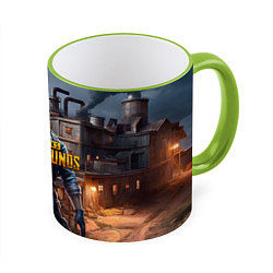 Кружка 3D PUBG персонаж из игры, цвет: 3D-светло-зеленый кант