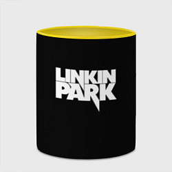 Кружка 3D Lnkin park logo white, цвет: 3D-белый + желтый — фото 2