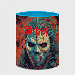 Кружка 3D Slipknot в маске, цвет: 3D-белый + небесно-голубой — фото 2