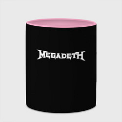 Кружка 3D Megadeth logo white, цвет: 3D-белый + розовый — фото 2