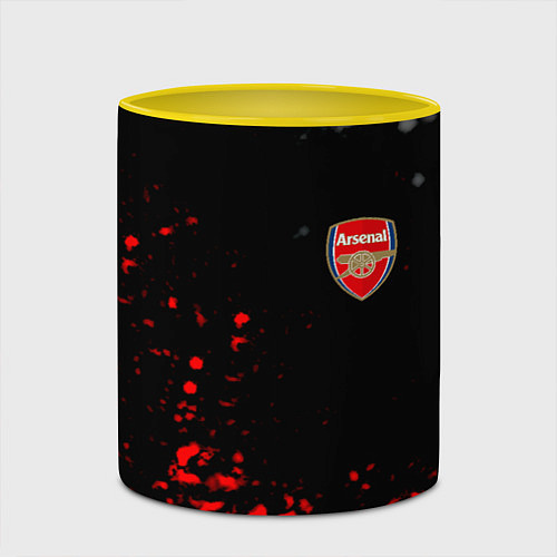 Кружка цветная Arsenal spash / 3D-Белый + желтый – фото 2