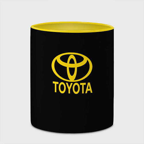 Кружка цветная Toyota yellow / 3D-Белый + желтый – фото 2