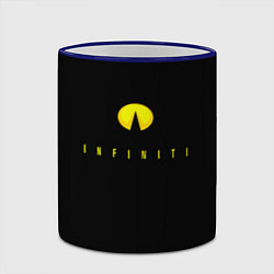 Кружка 3D Infiniti logo yellow, цвет: 3D-синий кант — фото 2