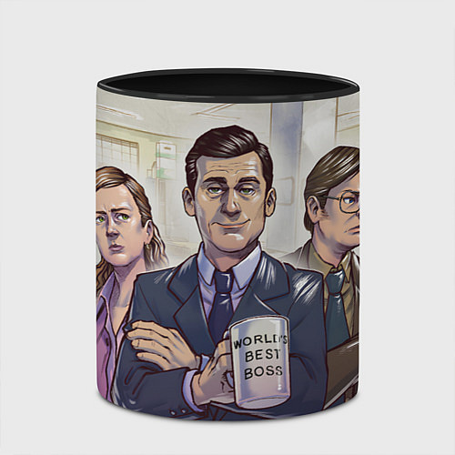 Кружка цветная The office series / 3D-Белый + черный – фото 2