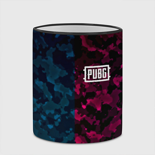 Кружка цветная PUBG camo texture / 3D-Черный кант – фото 2