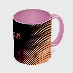 Кружка 3D Valheim logo pattern, цвет: 3D-белый + розовый