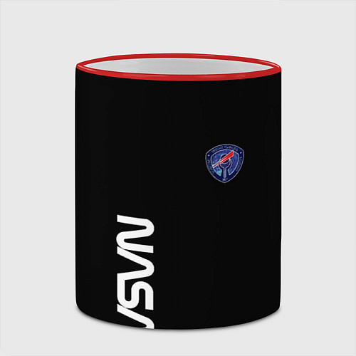 Кружка цветная Nasa space steel / 3D-Красный кант – фото 2