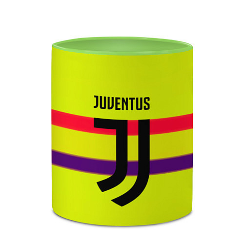 Кружка цветная Juventus sport line / 3D-Белый + светло-зеленый – фото 2