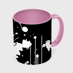 Кружка 3D Тест Роршаха - психоделика, цвет: 3D-белый + розовый