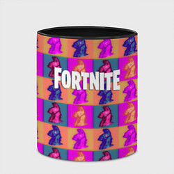 Кружка 3D Fortnite logo pattern game, цвет: 3D-белый + черный — фото 2