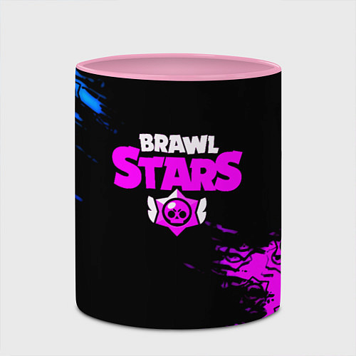 Кружка цветная Brawl stars neon colors / 3D-Белый + розовый – фото 2