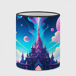 Кружка 3D Сказочный город - пейзаж, цвет: 3D-черный кант — фото 2