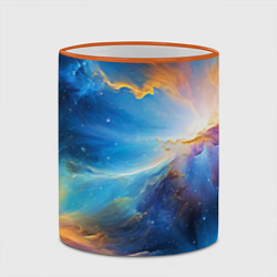 Кружка 3D Космический пейзаж - галактики, цвет: 3D-оранжевый кант — фото 2