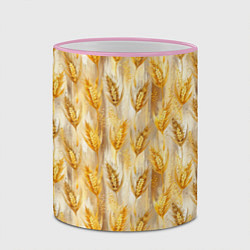 Кружка 3D Золотая нива, цвет: 3D-розовый кант — фото 2