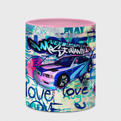 Кружка 3D NFS Most Wanted graffitti, цвет: 3D-белый + розовый — фото 2