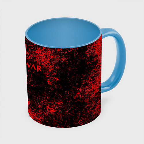 Кружка цветная God of war ragnar blood / 3D-Белый + небесно-голубой – фото 1