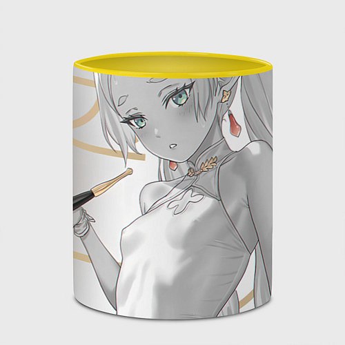 Кружка цветная Frieren Sexy / 3D-Белый + желтый – фото 2