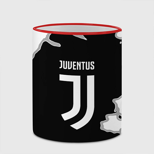 Кружка цветная Juventus fc краски / 3D-Красный кант – фото 2