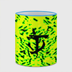Кружка 3D Doom кислотный стиль лого, цвет: 3D-небесно-голубой кант — фото 2