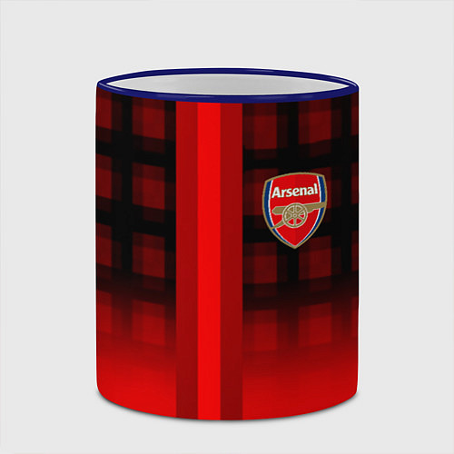 Кружка цветная Arsenal fc sport geometry steel / 3D-Синий кант – фото 2