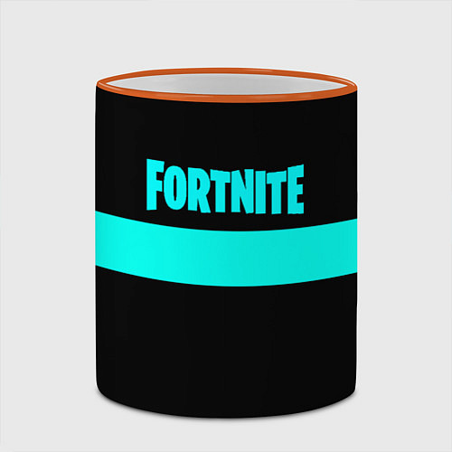 Кружка цветная Fortnite line / 3D-Оранжевый кант – фото 2