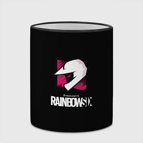 Кружка цветная Rainbow six шутер гейм стиль / 3D-Черный кант – фото 2