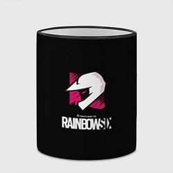 Кружка 3D Rainbow six шутер гейм стиль, цвет: 3D-черный кант — фото 2