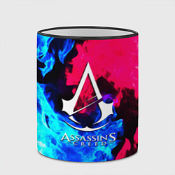 Кружка 3D Assassins Creed fight fire, цвет: 3D-черный кант — фото 2