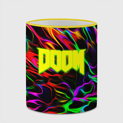 Кружка цветная Doom optical colors / 3D-Желтый кант – фото 2